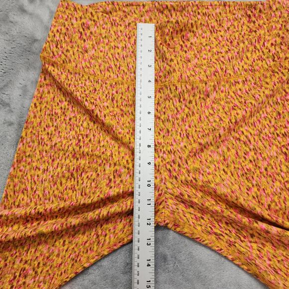 Lou & Grey Pants Womens L Orange Coral Multi Petaled Feel Good Pocket Leggings - Picture 7 of 10